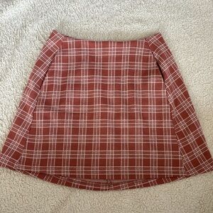 Dry Goods pink plaid mini skirt